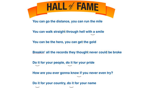 Hall of fame 歌词